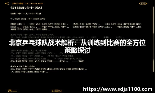北京乒乓球队战术解析：从训练到比赛的全方位策略探讨